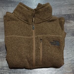 The North Face Men's Tan Zip-Up Sweater